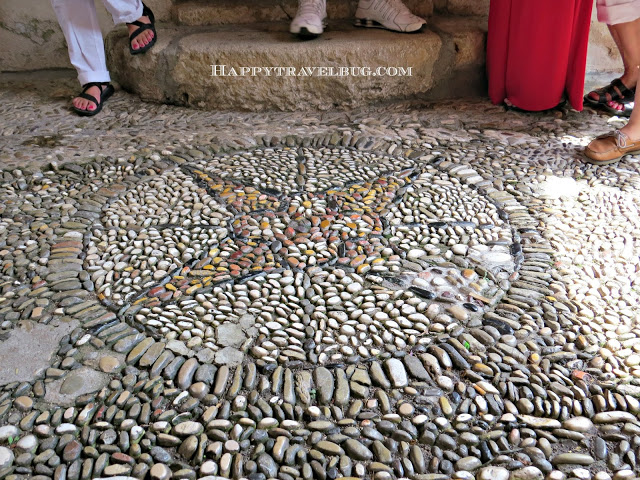 Rock mosaic floor in Eze, France