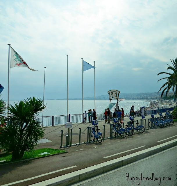 The beach in Nice, France