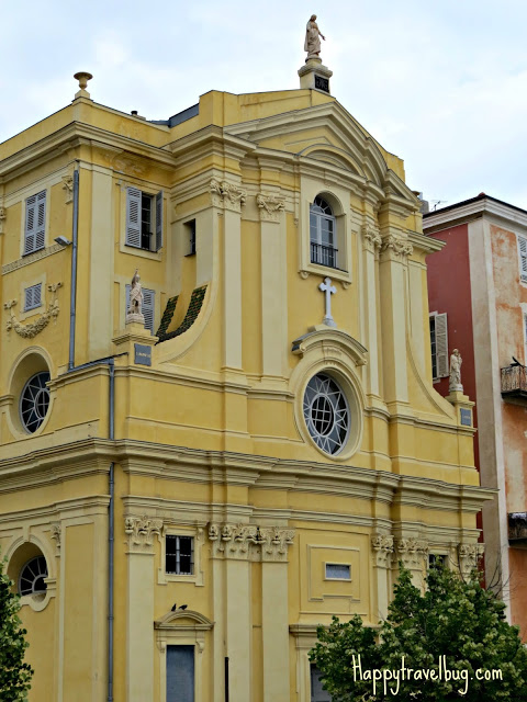 Yellow church in Nice, France