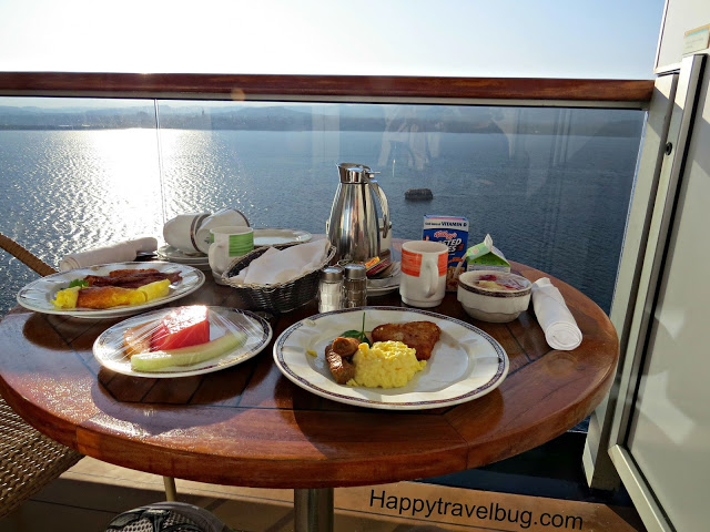 In room breakfast on a Holland America Cruise