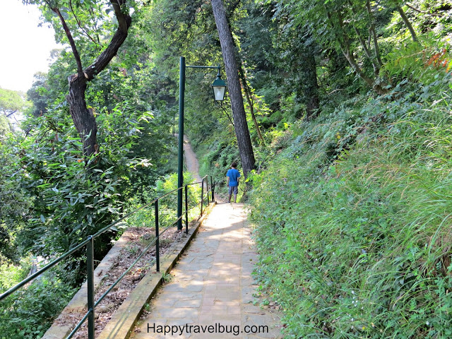 The hiking trail in northern Italy