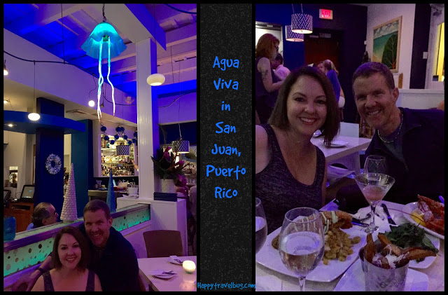 Agua Viva restaurant for our anniversary dinner in San Juan, Puerto Rico