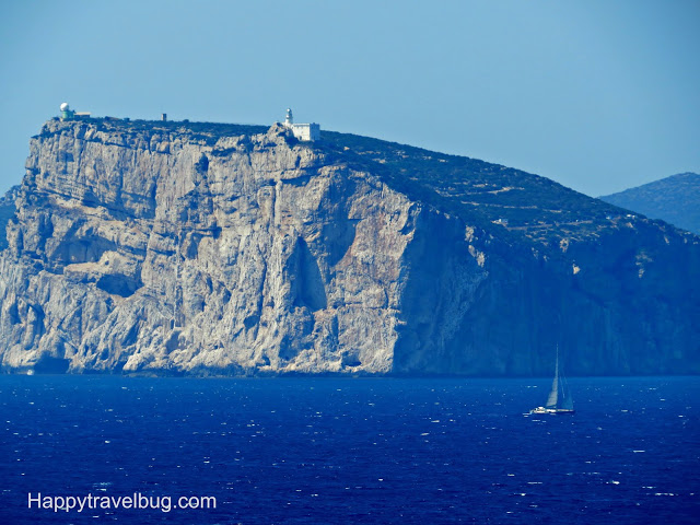 Large rocky cliffs near Alghero, Sardinia, Italy