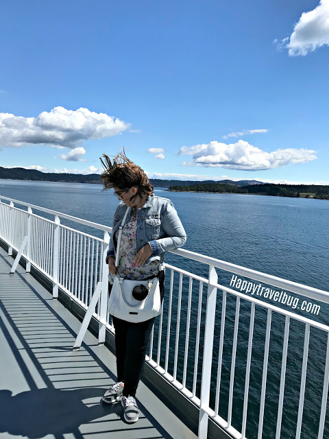 Windy ferry ride