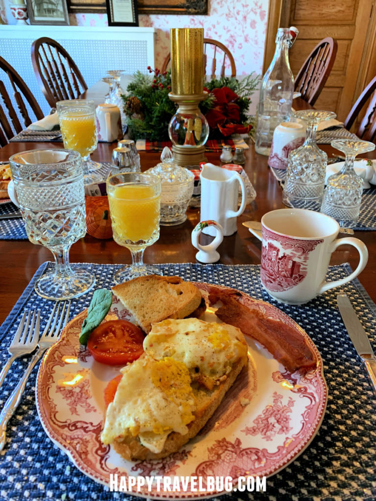 The second breakfast course served at the Harrison House Bed and Breakfast in Naperville, IL