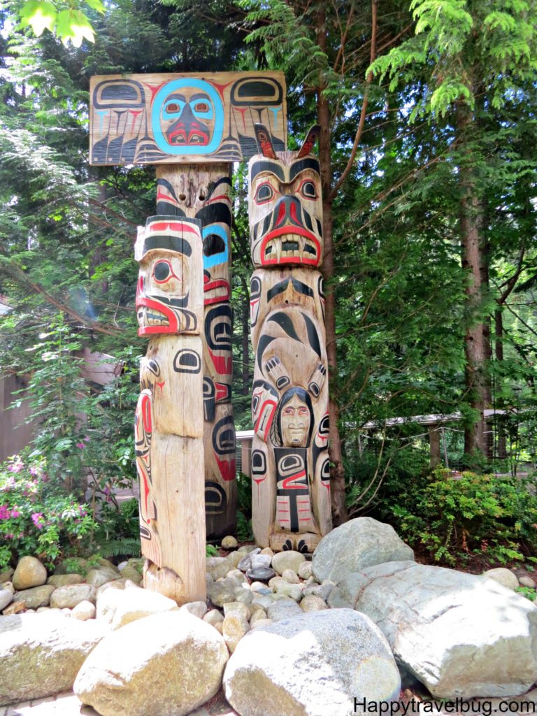 Totem Poles at Capilano Suspension Bridge Park in Vancouver, Canada