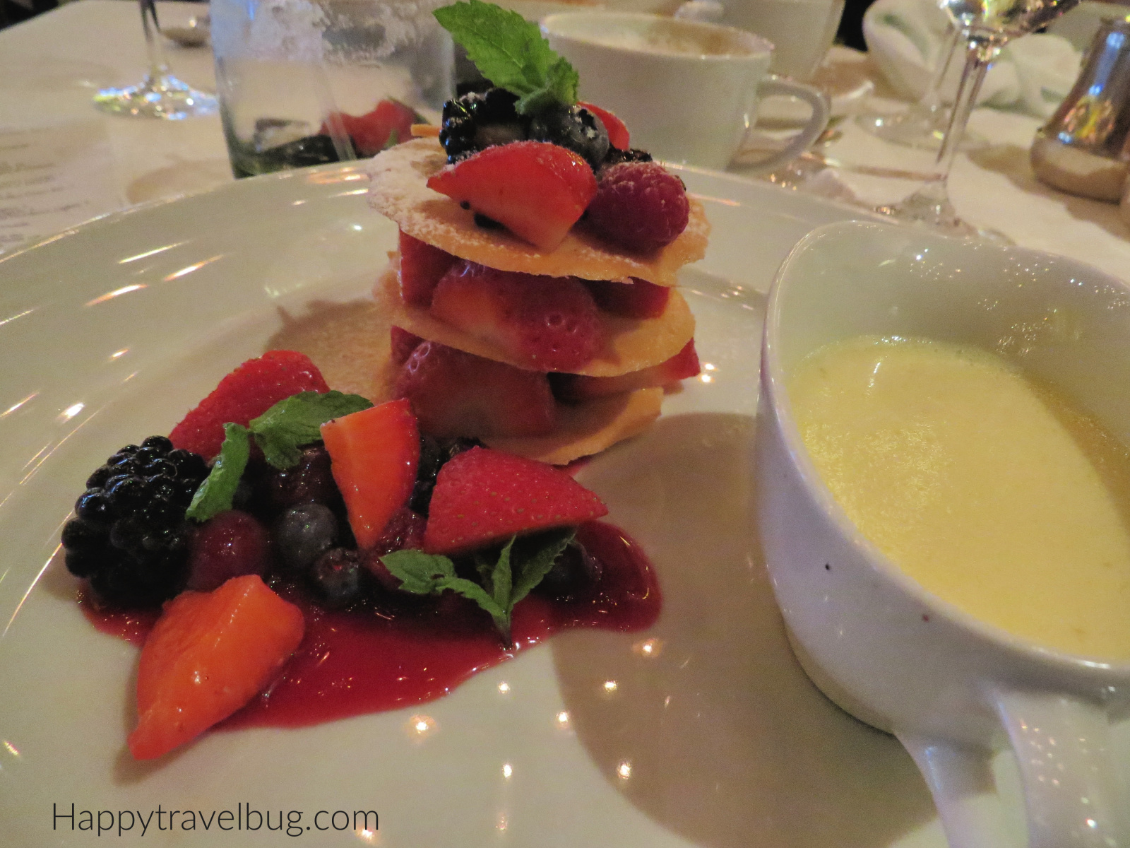 Dessert at the Pinnacle Grill on Holland America Cruise Line