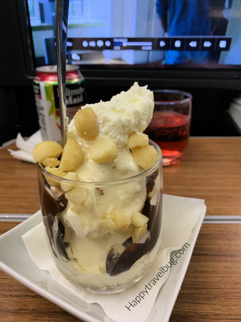 Ice Cream sundae with macadamia nuts