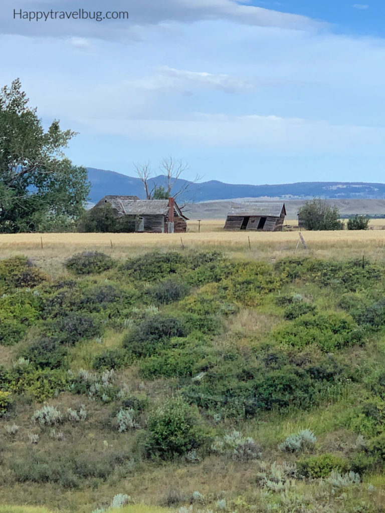 Old houses in Montana countryside