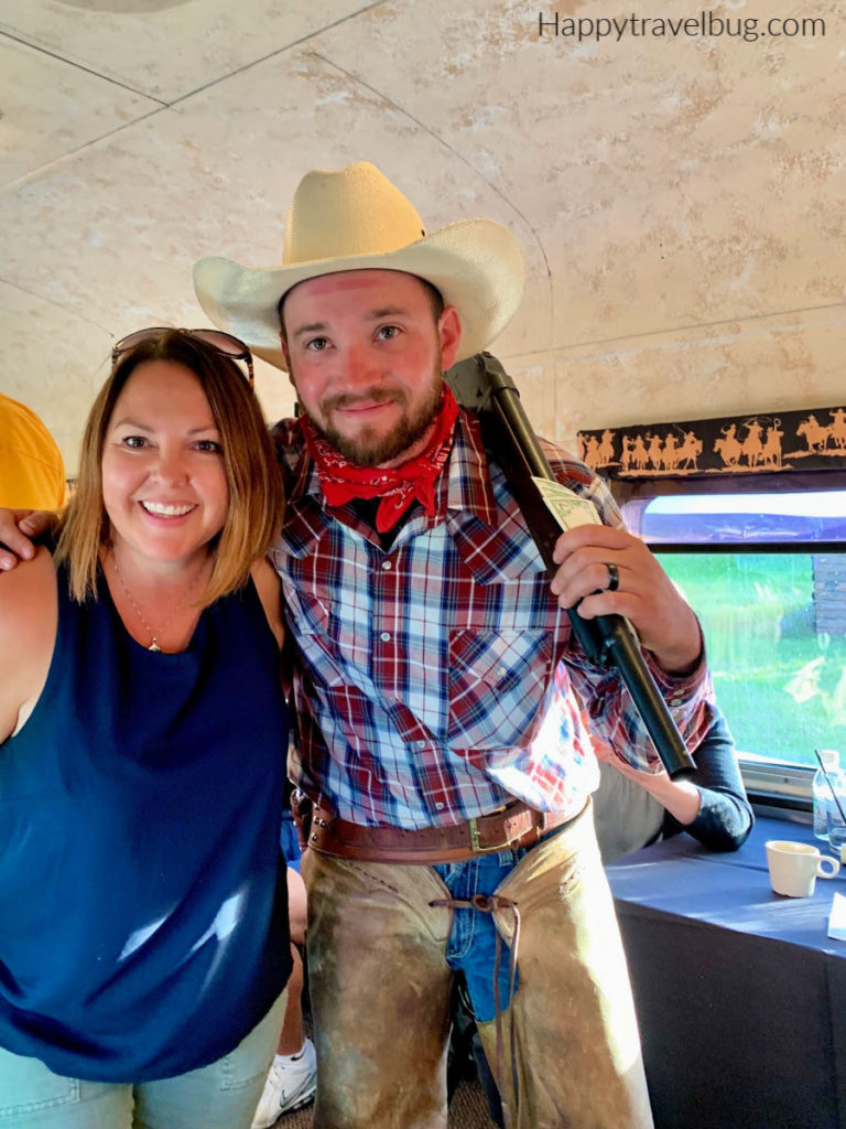 woman and a cowboy