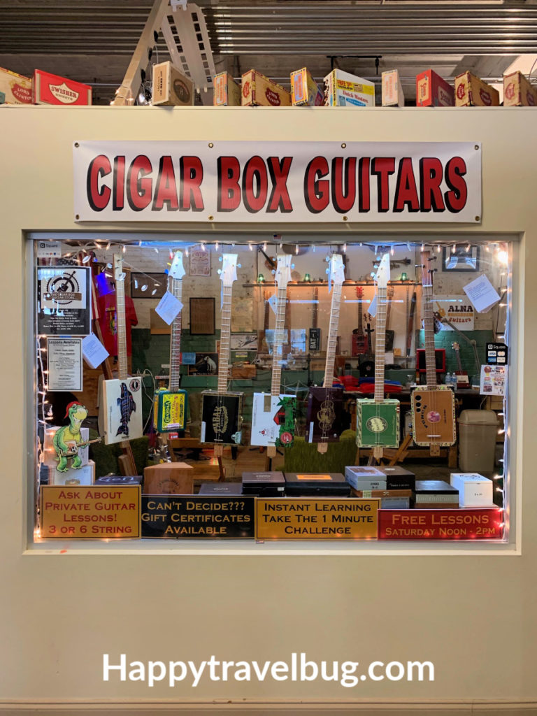 cigar box guitar store window