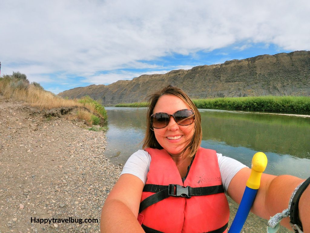 woman in front of the Missouri River