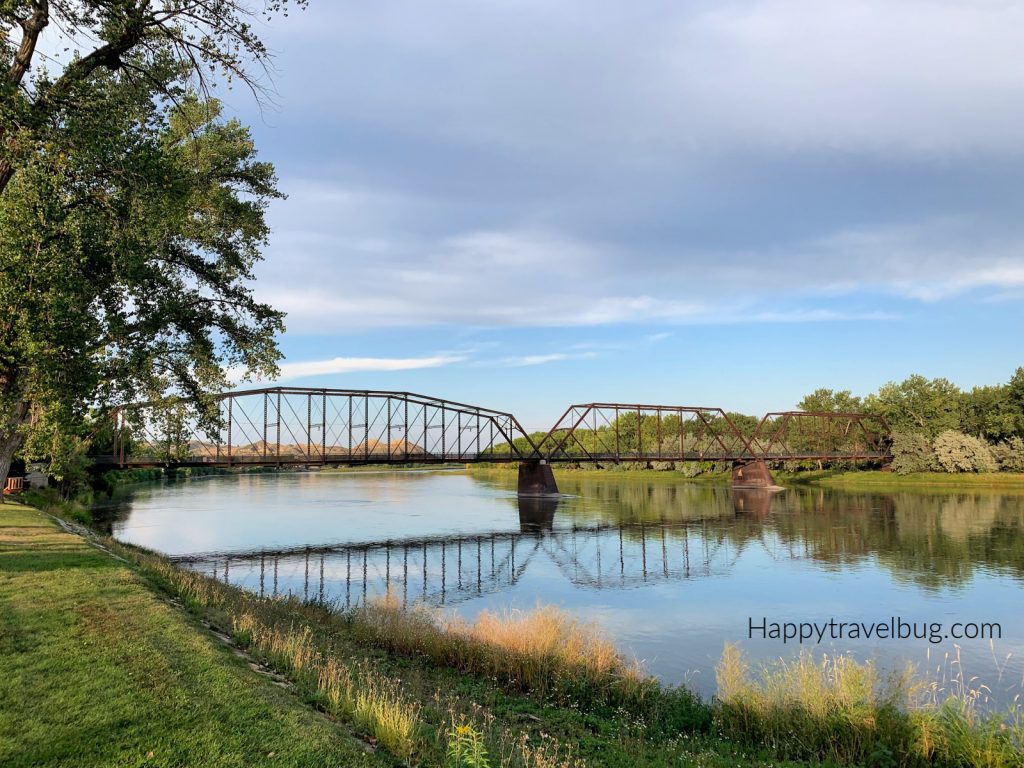 Historic bridge over the Missouri River