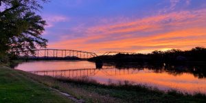 Sunrise over the Missouri River